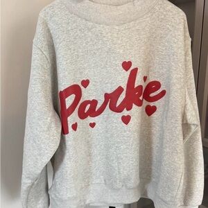 Parke Gray and Red Women's Sweatshirt L/XL